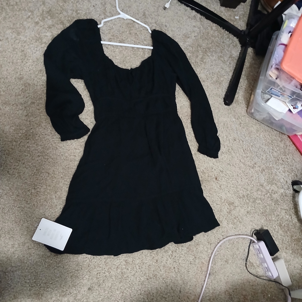 Hollister Black Long Sleeve Dress